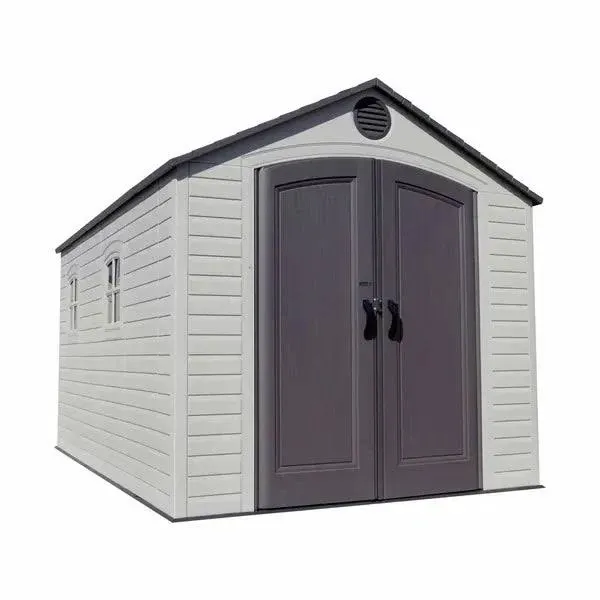 Lifetime 60202 8 x 10 Ft. Outdoor Storage Shed, Gray