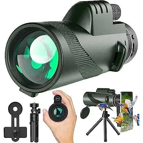 PhysioPhyx New 2023 80x100 High Powered Monoculars for Adults High Powered BAK-4 ...