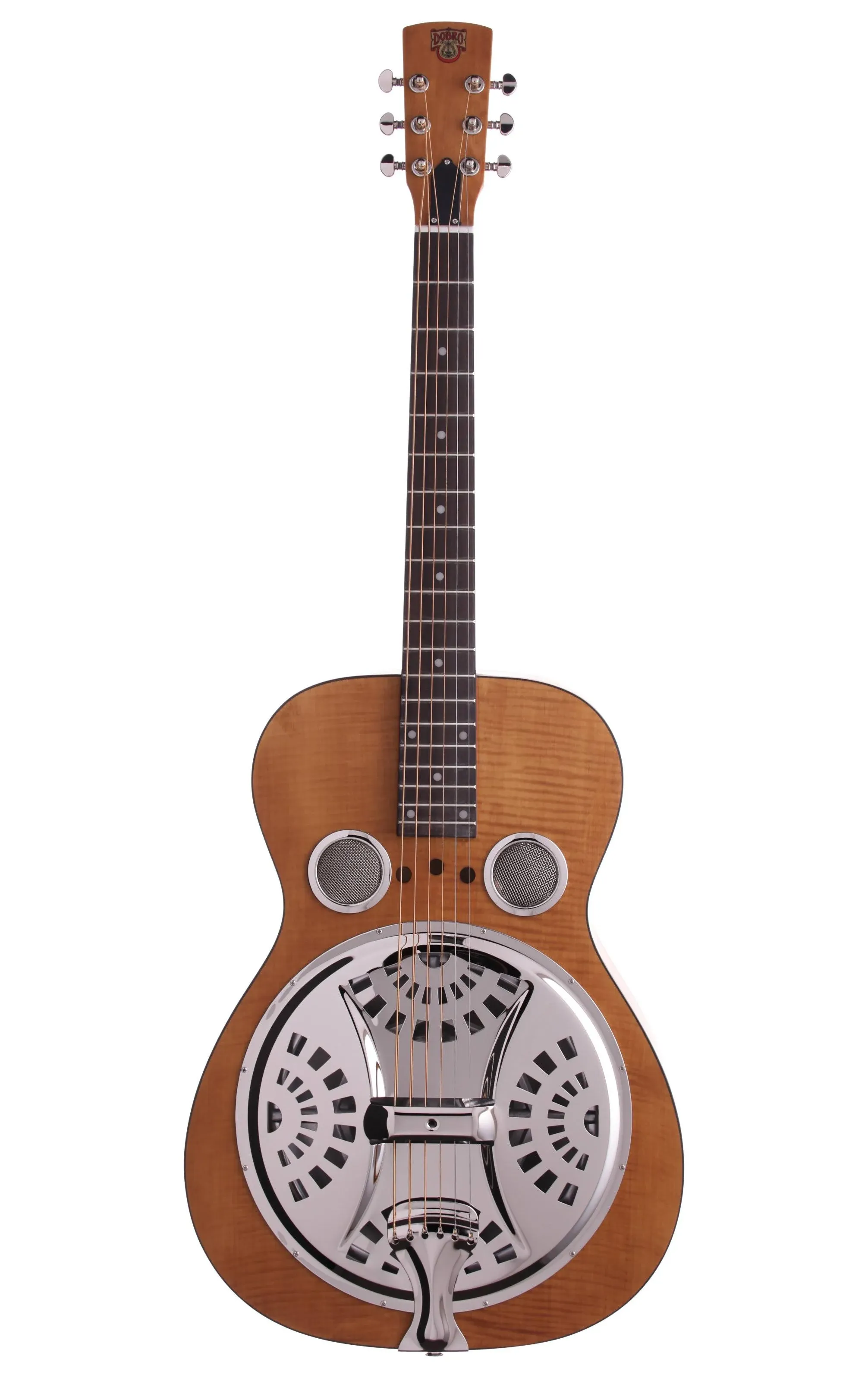 Dobro Hound Dog Deluxe Round Neck Resonator Guitar Vintage Brown