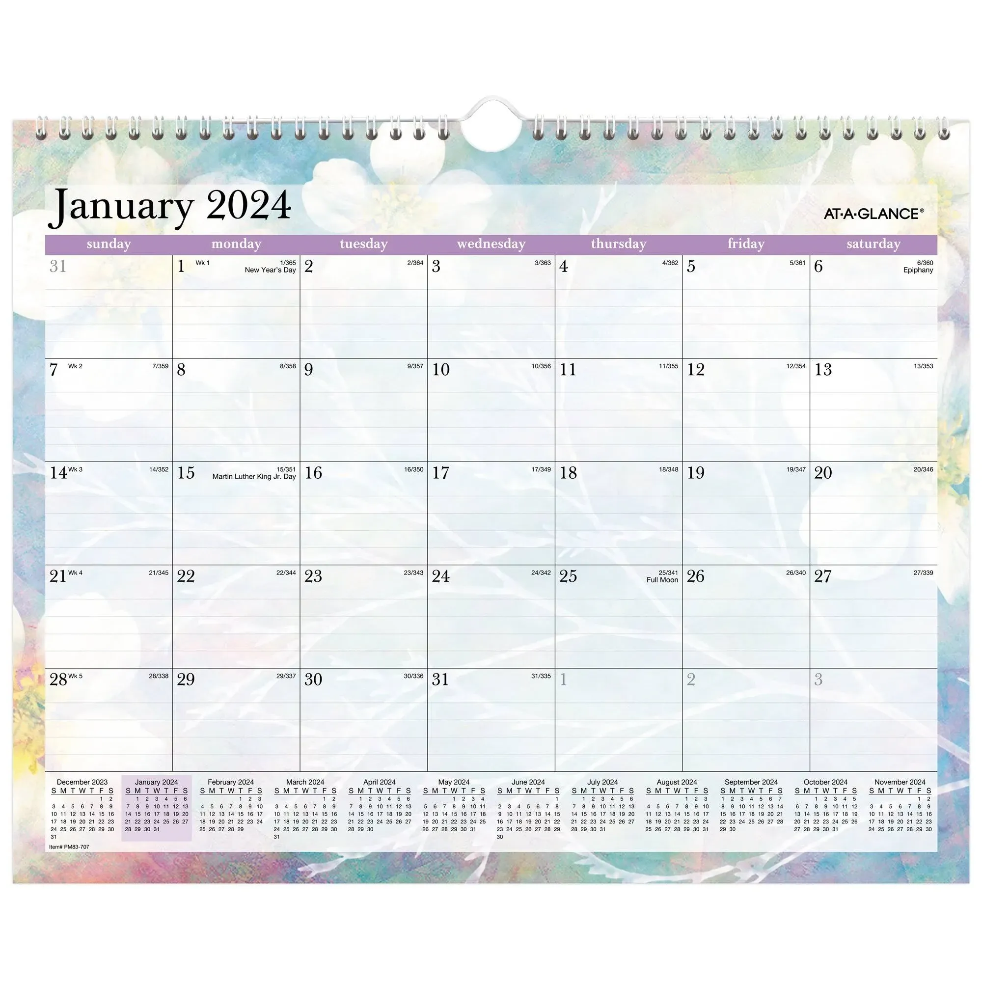 At-a-glance Dreams Monthly Wall Calendar, Seasonal Artwork, 15 x 12, Multicolor Sheets, 12-Month (Jan to Dec): 2025