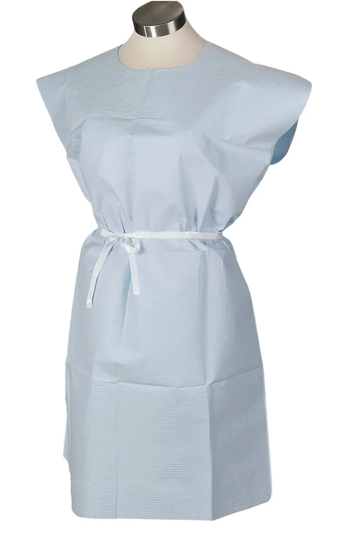 Tidi Patient Gowns Choice 30"x42" Tissue/Poly/Tissue with Opening Blue