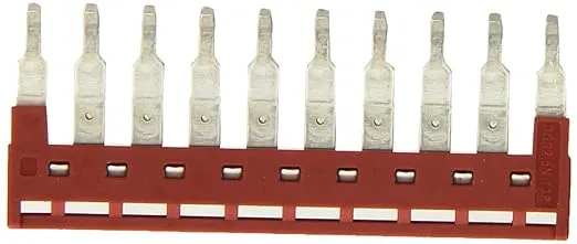 Dinkle DSS2.5N-10P DIN Rail Terminal Block Press-Fit Jumper DK2.5N Ten Pole, Pack of 10