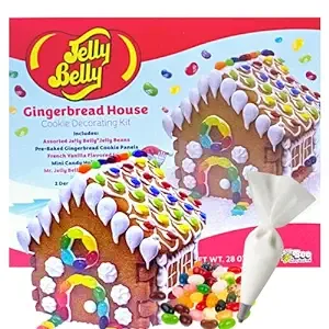 Bee Gingerbread Cottage Kit, Jelly Belly, 28 Ounce