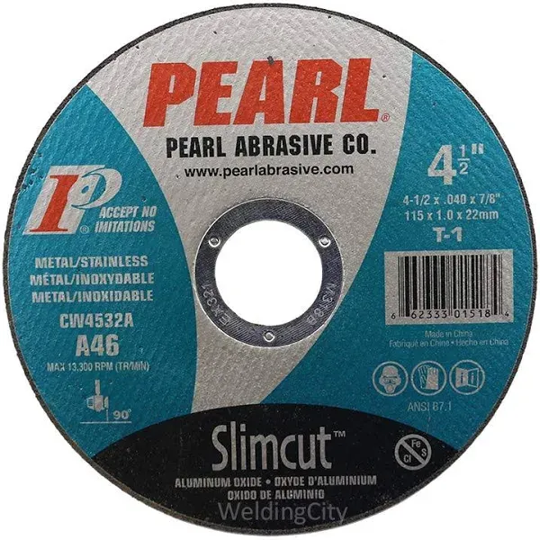 5-PK Pearl Abrasive CW4532A Slimcut-40 Cut-off Wheel 4-1/2 x 040 x 7/8 US Seller