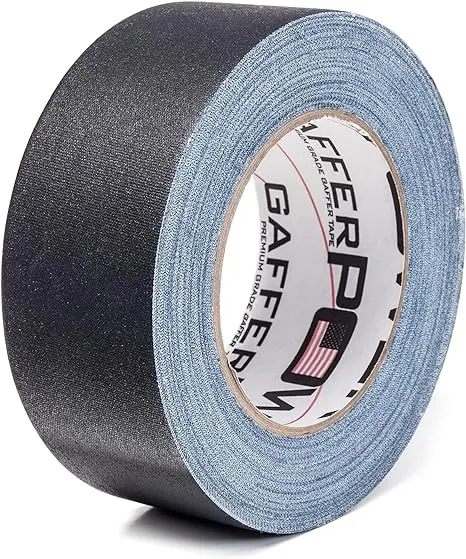 Gaffer Power Real Professional Premium Grade Gaffer Tape Made in The USA - White 2 Inch X 30 Yards - Heavy Duty Gaffer's Tape - Non-Reflective - Multipurpose - Better Than Duct Tape