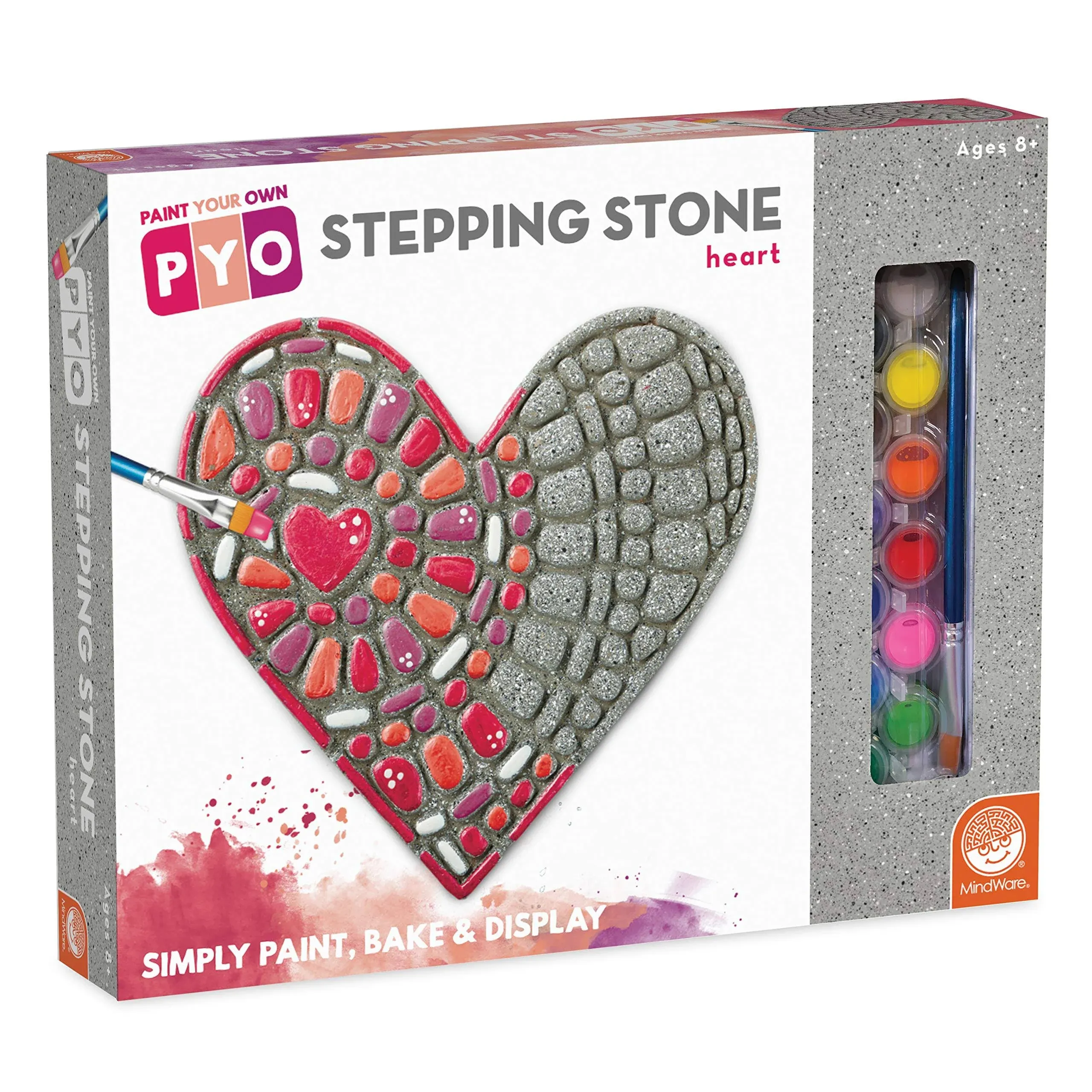 Mindware 13818688 Paint Your Own Stepping Stone Heart, Multicolour