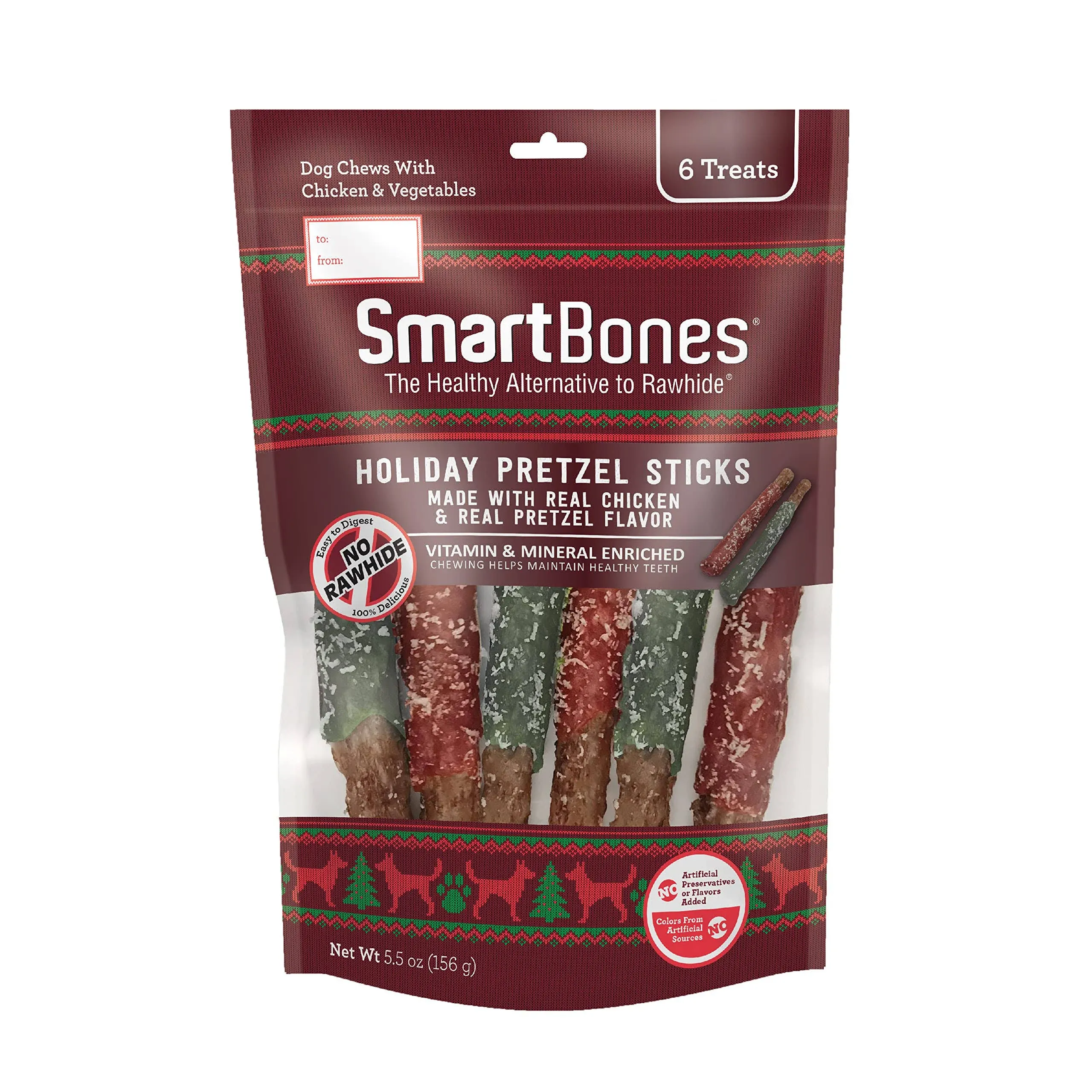 SmartBones Holiday Pretzel Sticks