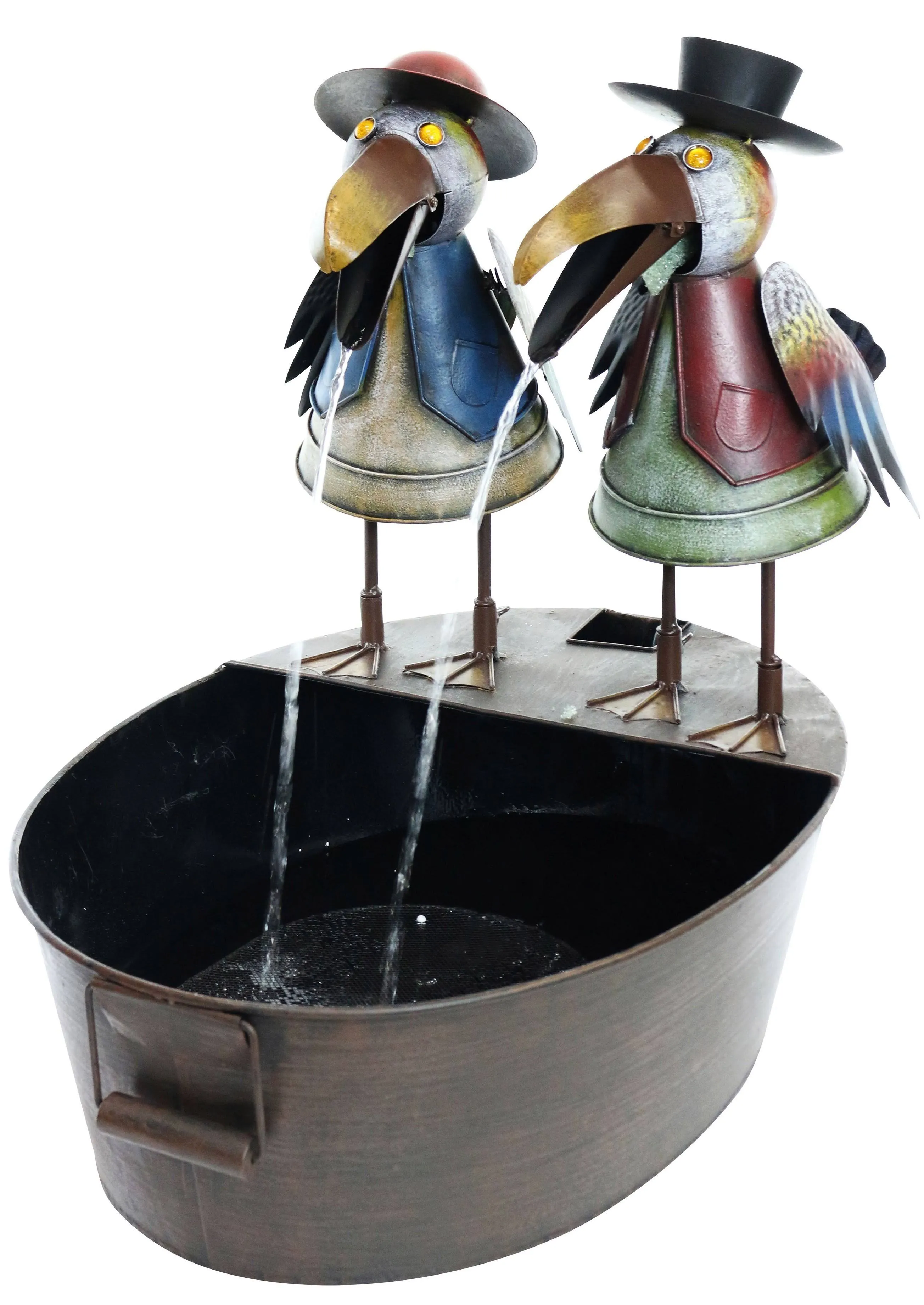 Alpine Corporation Ncy298 Metal Crow Fountain