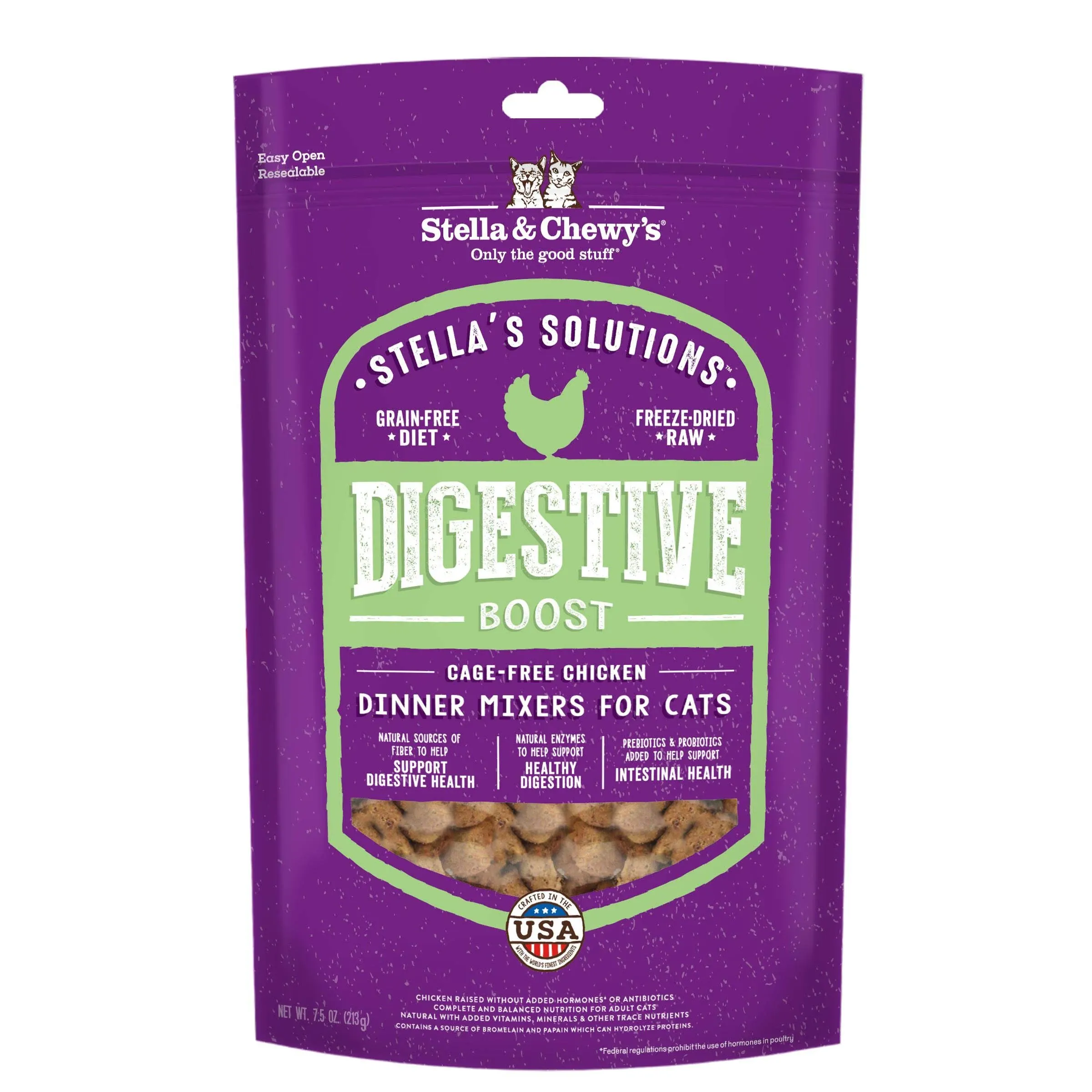 Stella & Chewy's Solutions Digestive Boost Dinner Morsels Cat Food - Chicken - 7 ...