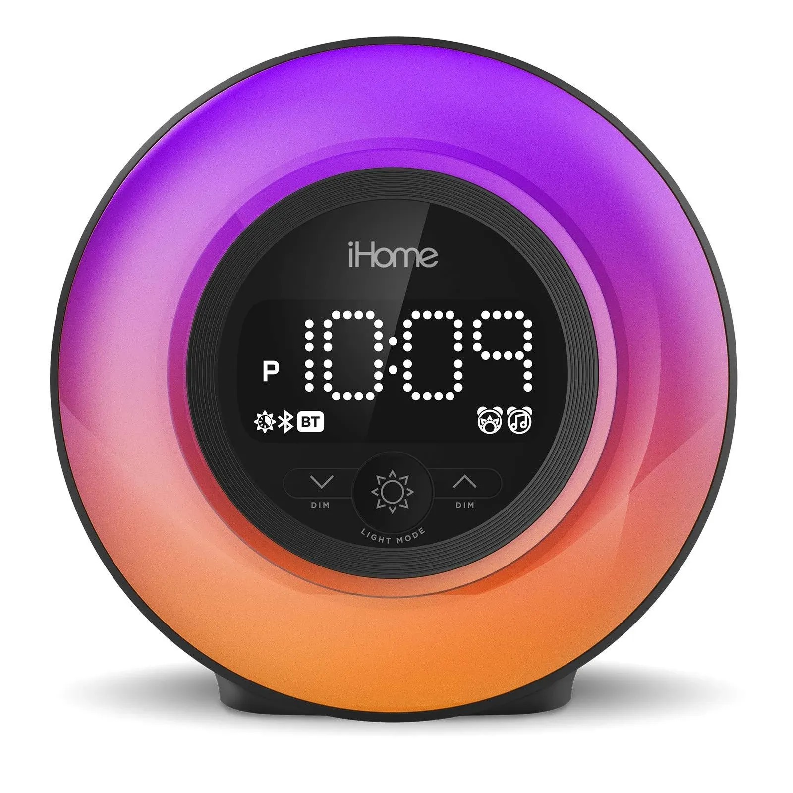 iHome Powerclock Glow Bluetooth Color Changing Alarm Clock