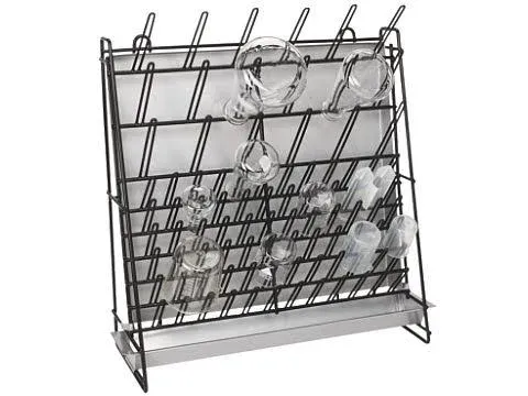 Heathrow Scientific HS23243A Glassware Drying Rack, 90 Pegs, Vinyl-Coated Steel ...