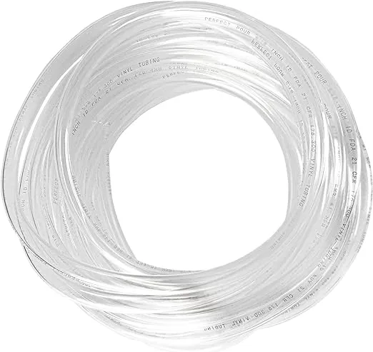 10 Feet - 3/16&#034; ID 7/16&#034; OD Clear Vinyl Tubing Food Grade Multipurpose Tube