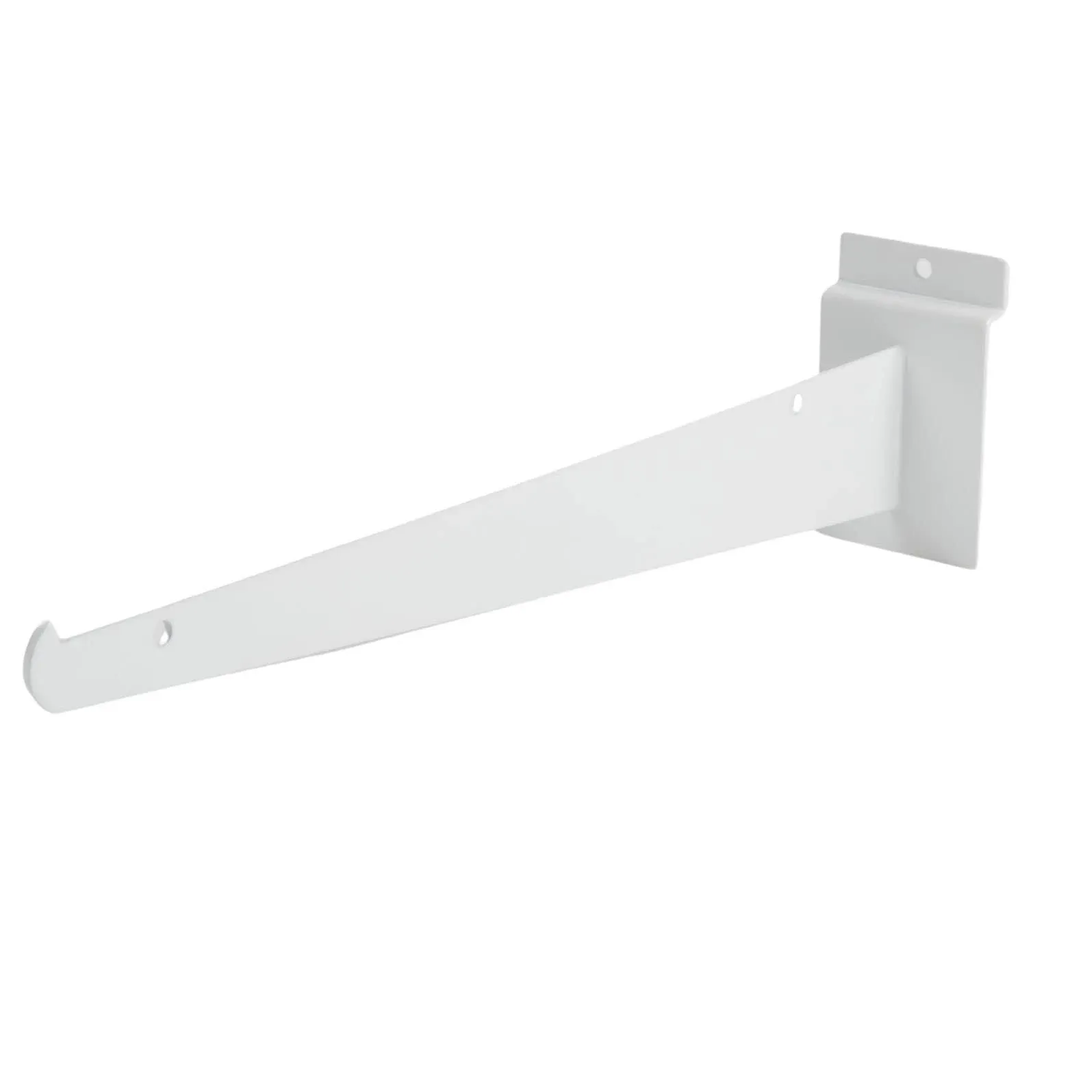 10 Slatwall Slat Grid 12&#034;  Knife Shelf Brackets White With Lip Shelving Display