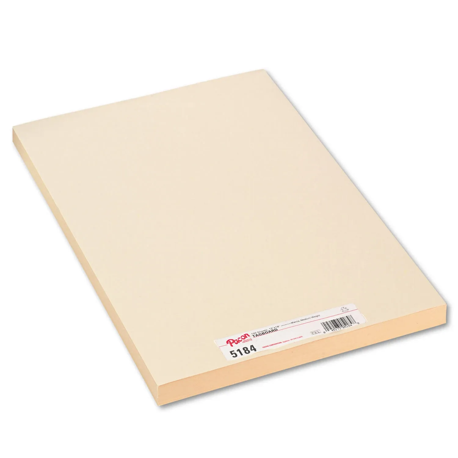 Pacon PAC5214 Tagboard, Heavyweight, 12" x 18", White, 100 Sheets