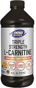 NOW Sports Nutrition, L-Carnitine Liquid, Triple Strength 3000 mg, Citrus, 16-Ounce