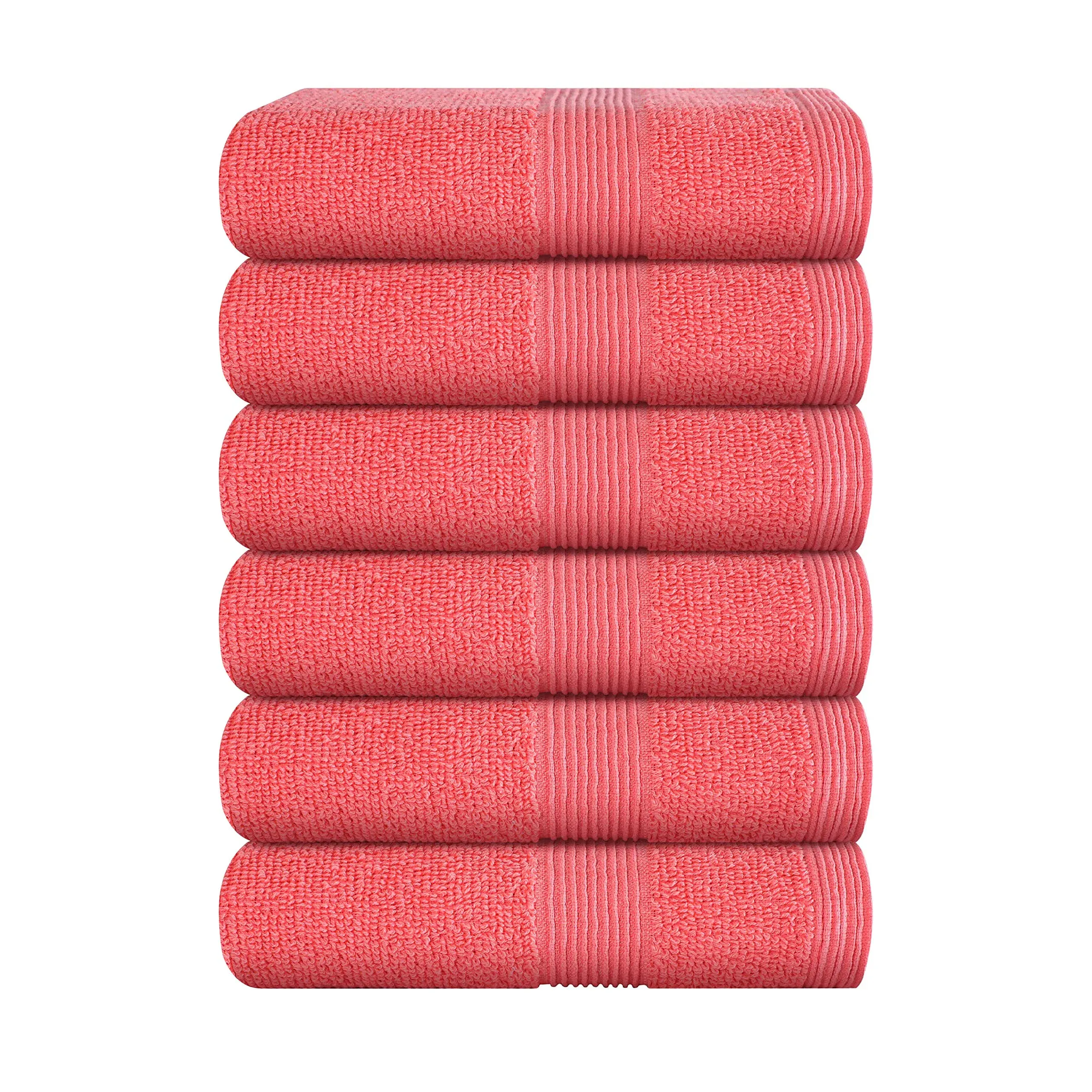 Belizzi Home Ultra Soft 6-Piece Hand Towel Set 16x28 - 100% Ringspun Cotton ...