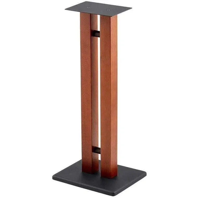 Monolith Speaker Stands - 28 inch Cherry Each 50lbs Capacity Adjustable Spikes ...