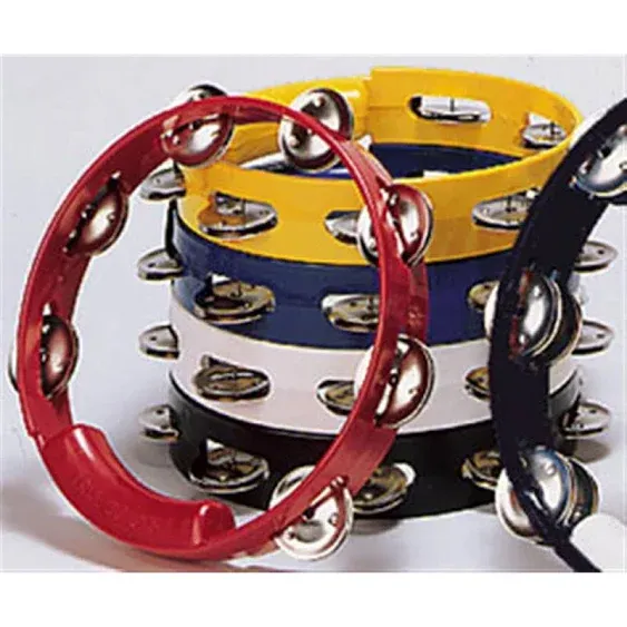 RhythmTech True Colors Tambourine Black 10 in.