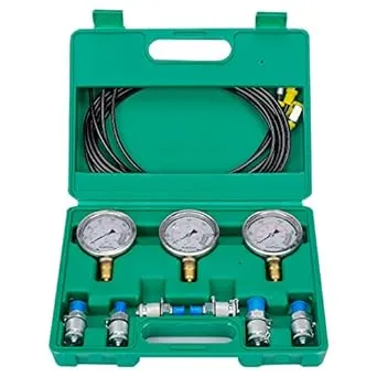 YFIXTOOL Hydraulic Pressure Test Kit 250/400/600bar<wbr/>, Hydraulic Test Gauge Kit...