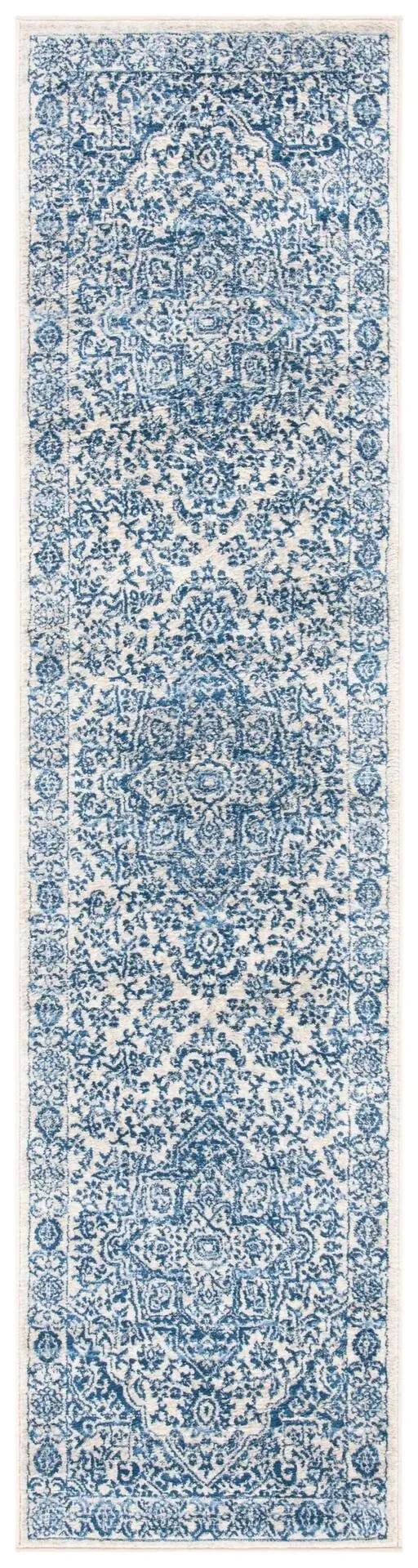 Safavieh Brentwood BNT832M 5'3" x 7'6" Navy / Light Grey Area Rug