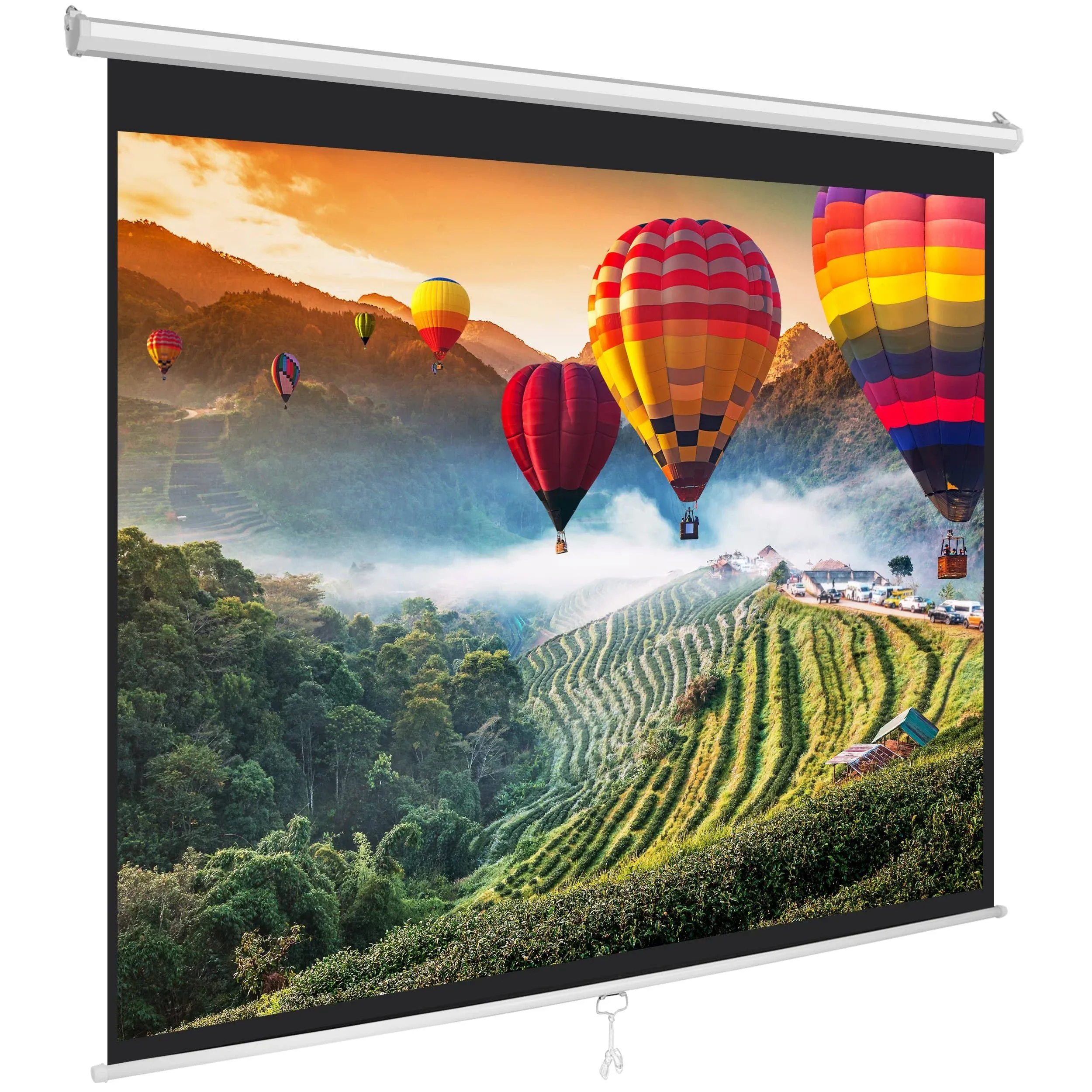 PRJSM9406 Universal 84-Inch Roll-Down Pull-Down Manual Projection Screen (50.3&#034; 