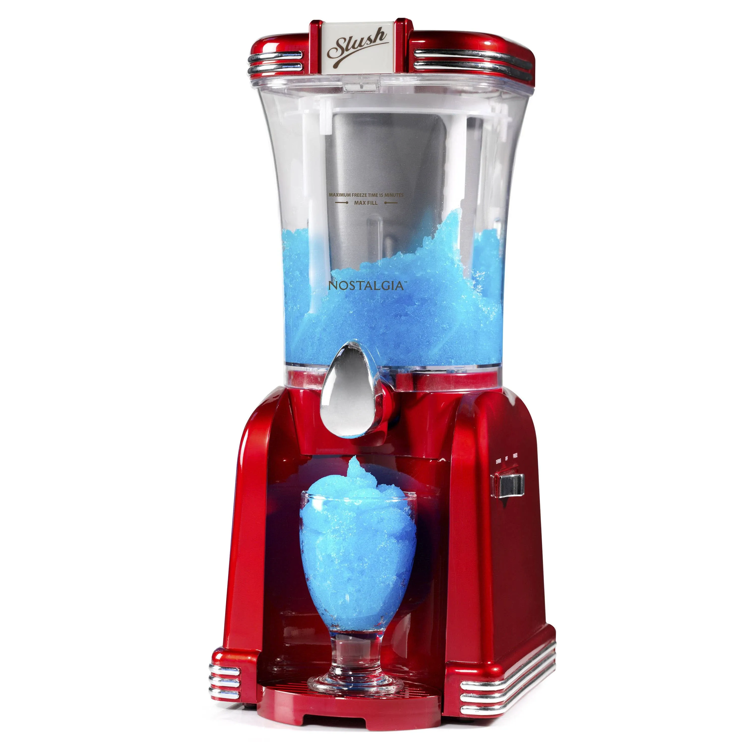 Nostalgia  SM32RR 32-Ounce Retro Slush Drink Maker - Red, Large Capacity, Salt and Ice, Separate Lid Openings Lowes.com