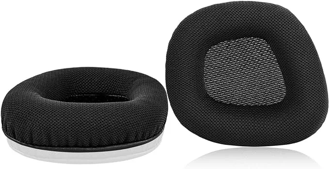 Replacement Memory Foam & Mesh Fabric Ear Cushion Pads Cover for Corsair Void & Corsair Void PRO RGB Wired/Wireless Gaming Headset ONLY (Black)