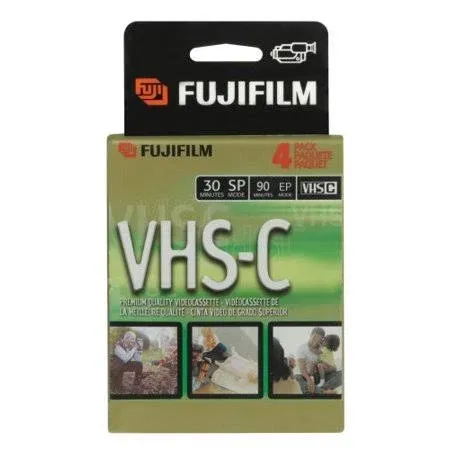 Fujifilm 4 PACK VHS-C TC-30 Camcorder Video Cassette Tapes NEW SEALED