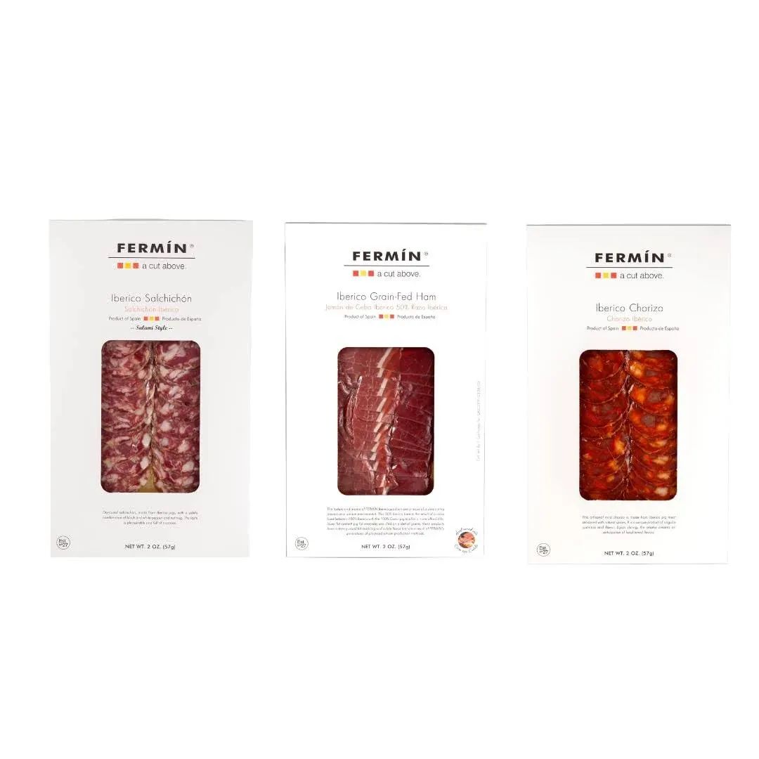 Iberico Trio Pack Sliced - Chorizo 2 oz Jamon 2 oz Salchichon 2 oz