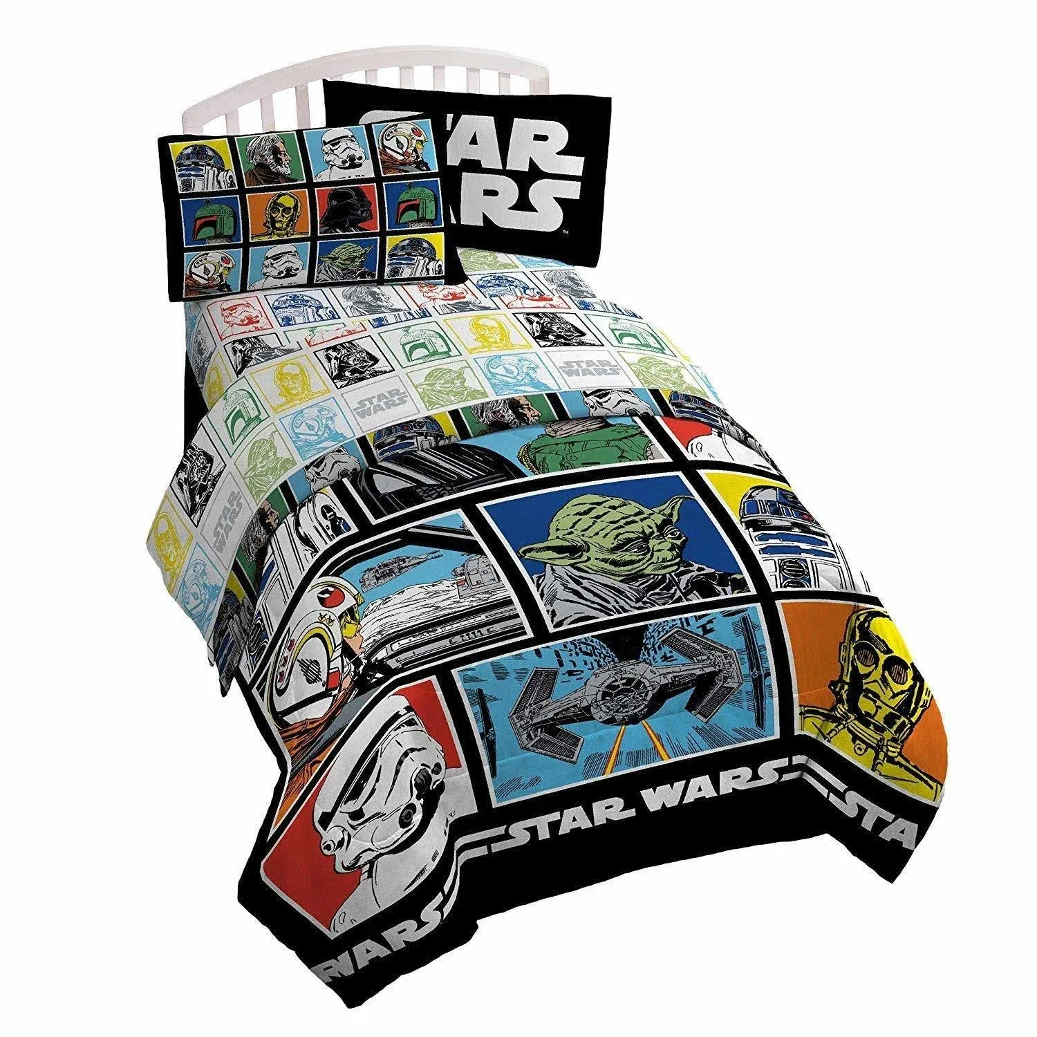 Star Wars Classic Grid Reversible Comforter, Full