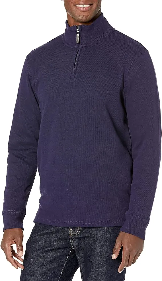 Amazon Essentials Men's Quarter-Zip French Rib Sweater