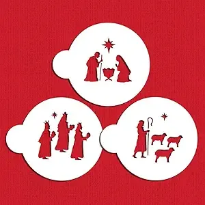 Nativity, Wisemen and Shepherd Cookie Stencil Set C1012 by Designer Stencils