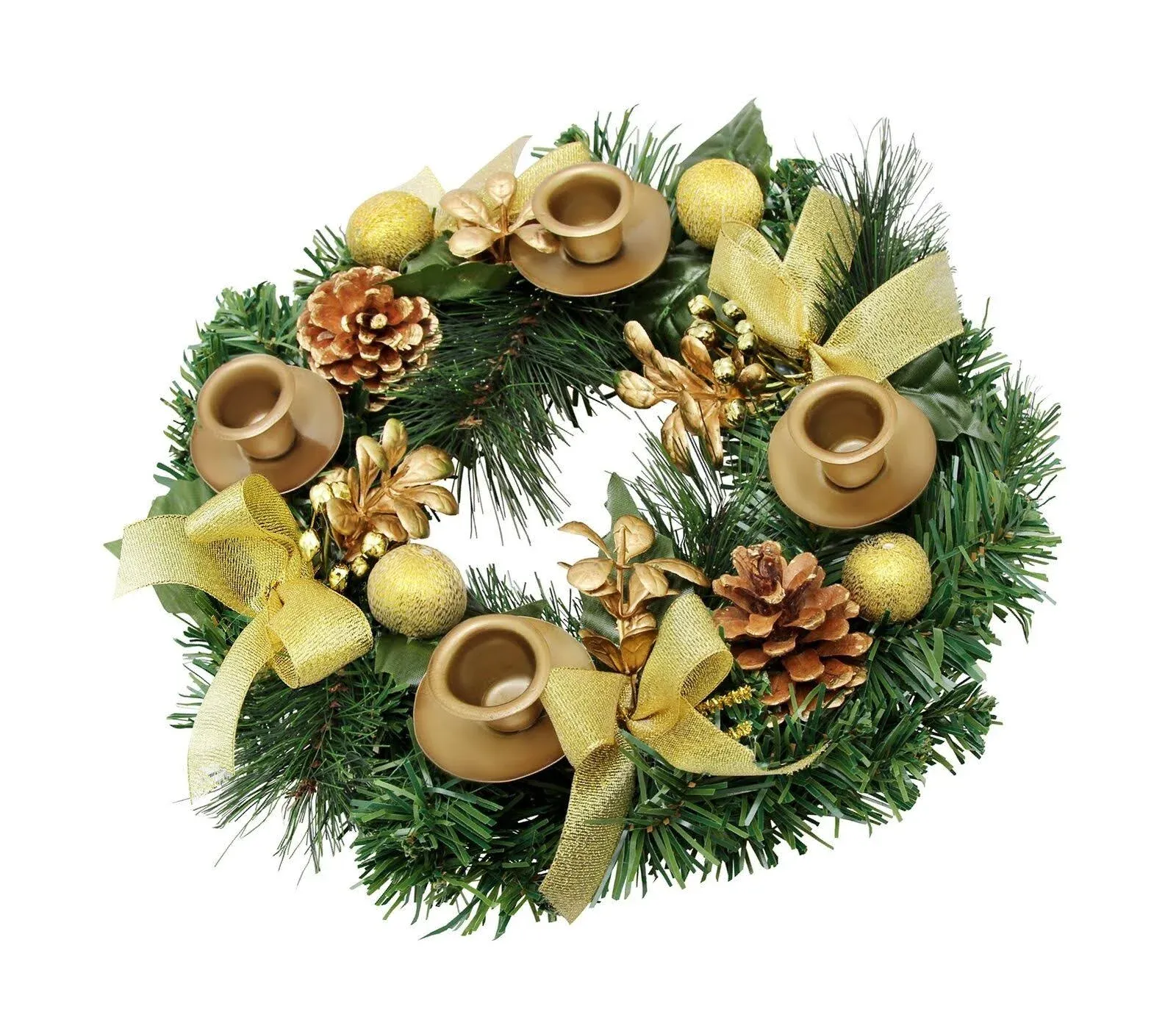 Traditional Christmas Advent Wreath. for Advent Calendar Season Candle Holder C