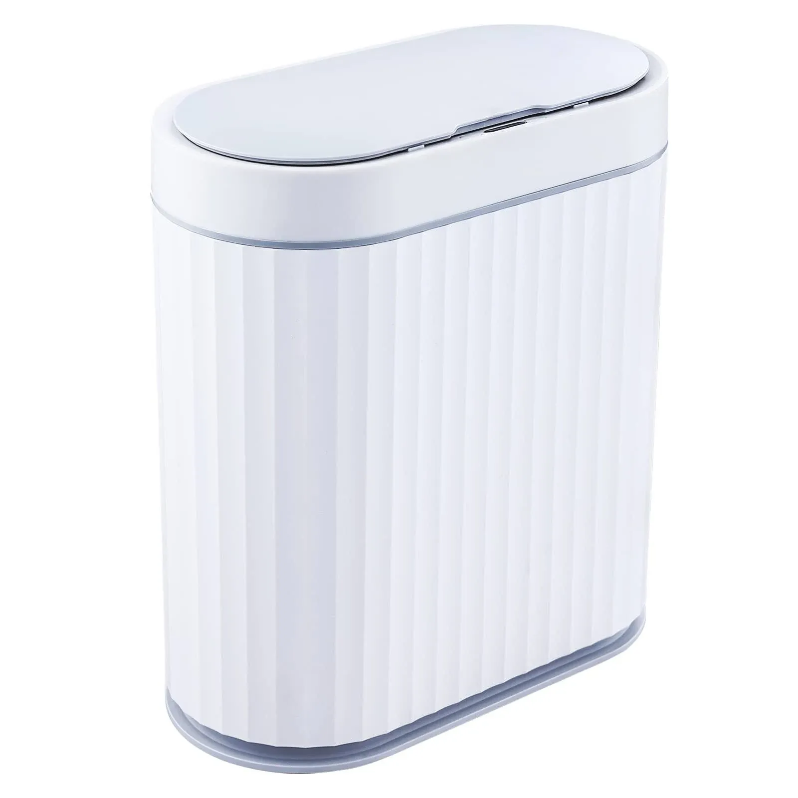 ELPHECO Bathroom Trash Can - 2.5 Gallon Waterproof Sensor Trash Can 10 Liter ...