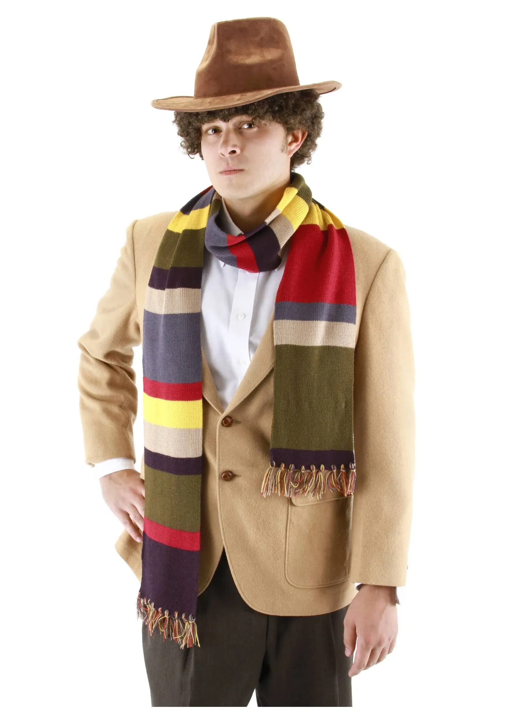 Fourth Doctor 6&#039; Scarf 4th Dr Who Striped Dress Up Halloween Costume Accessory