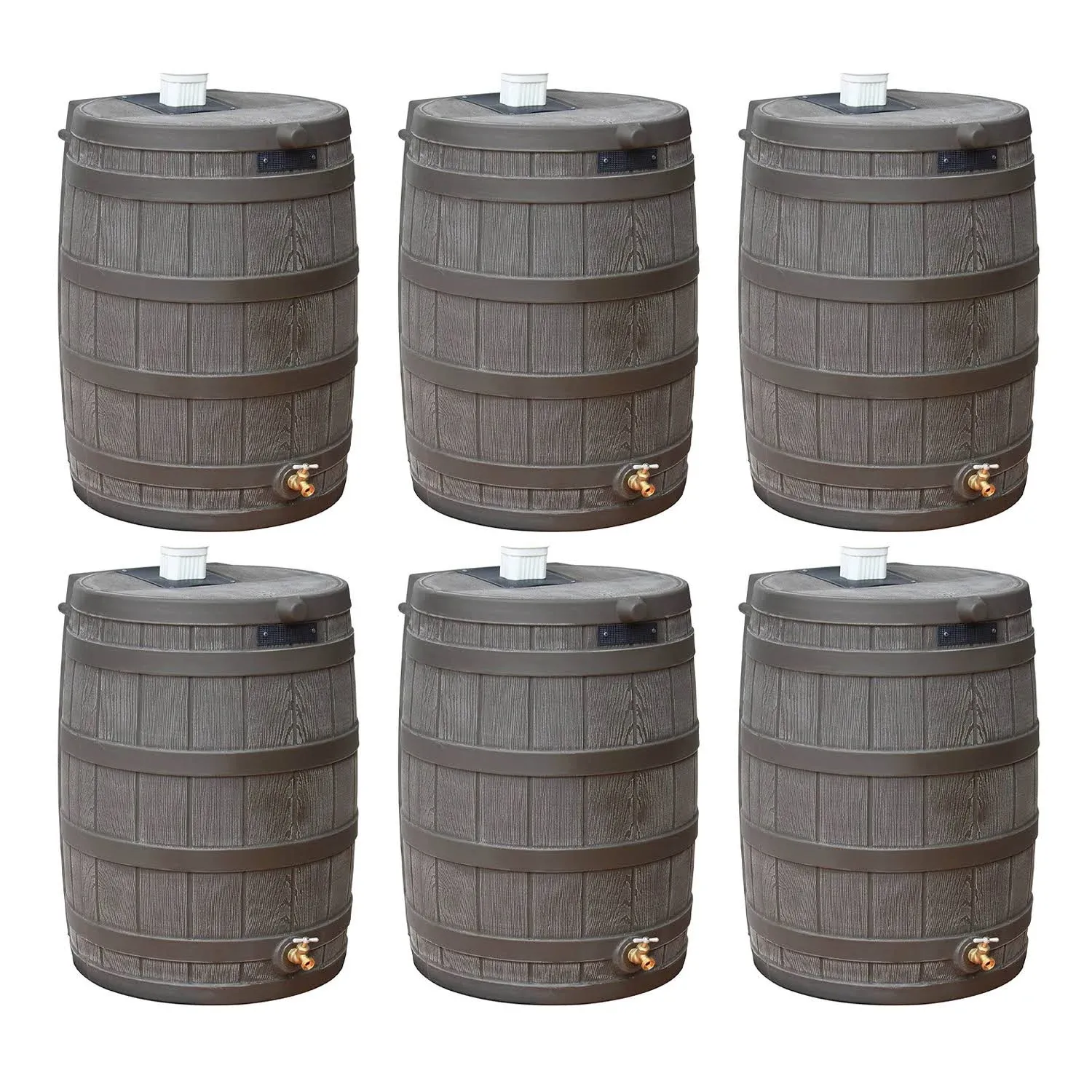 50 gal. Rain Wizard Rain Barrel, Oak