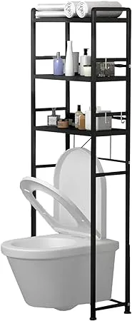 purplemaple Over-The-Toile<wbr/>t Storage Rack,3-Tier Bathroom Organizer... 