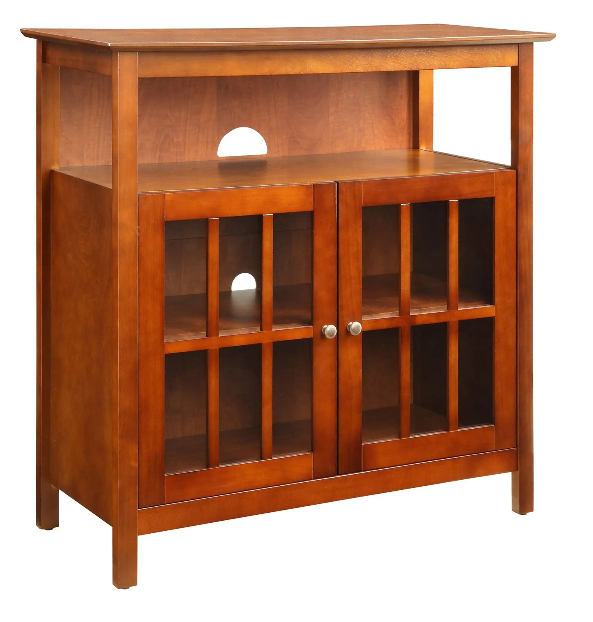 Big Sur Highboy Tv Stand With Storage Cabinets - Transitional - Entertainment Centers And Tv Stands - by VirVentures | Houzz