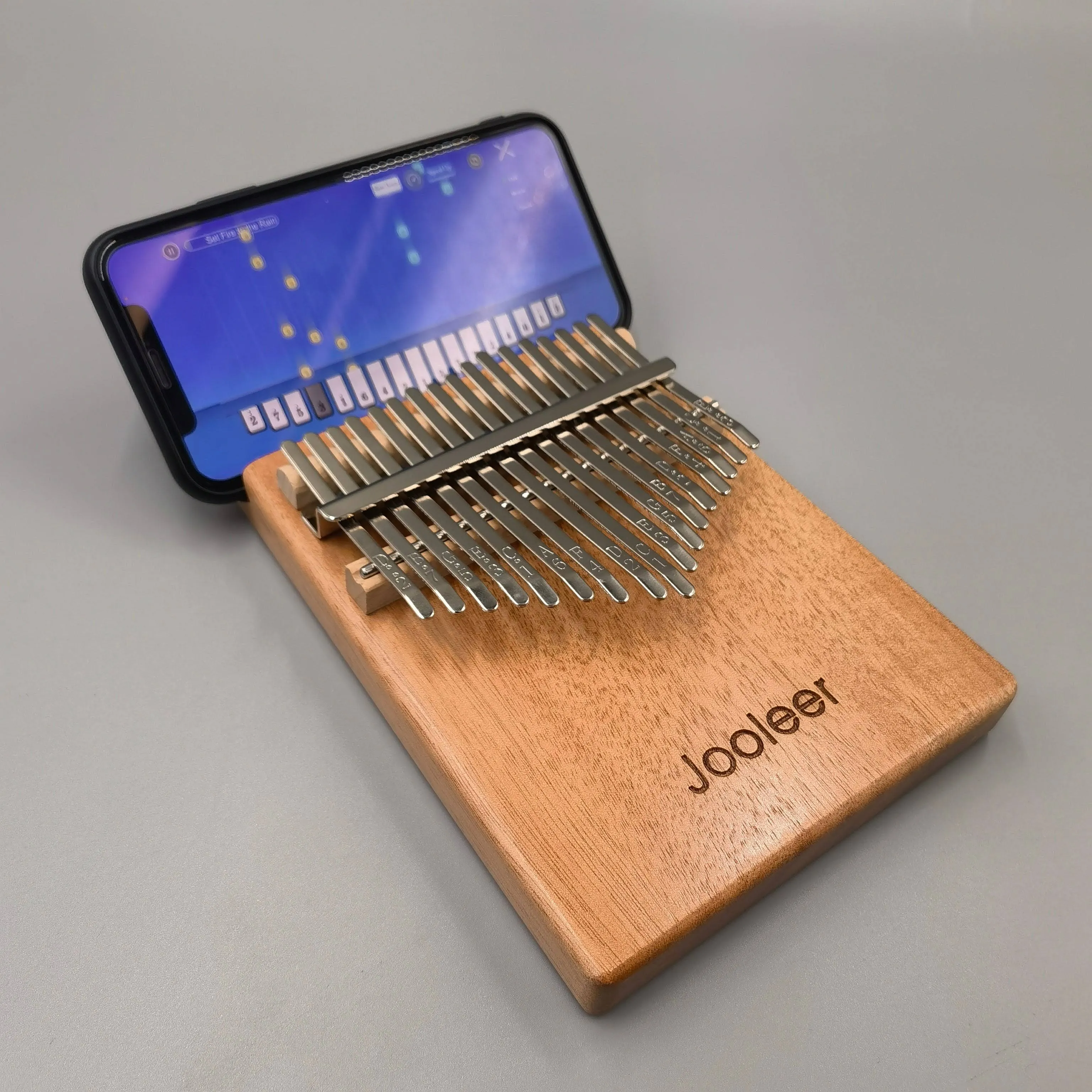 Jooleer 17/21 Keys Okoume Wood Kalimba with Smartphone Slot 17 Keys