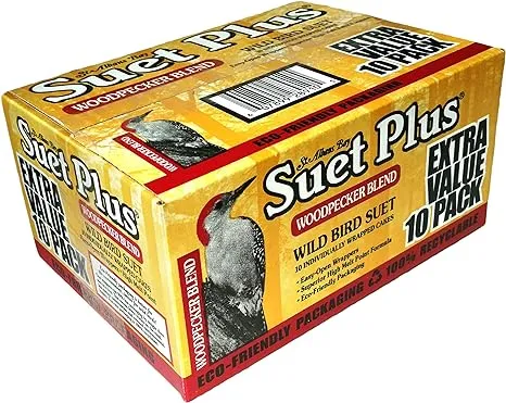 No.7.3 Suet Plus Extra Value Woodpecker Mp1 Bird Suet, Pack of 10