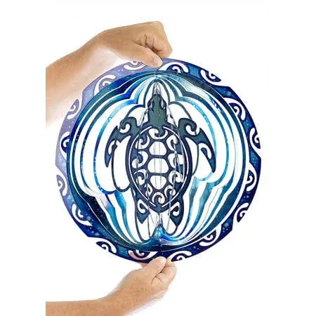 Vp Home Tribal Turtle Kinetic 3D Metal Outdoor Garden Decor Wind Spinner