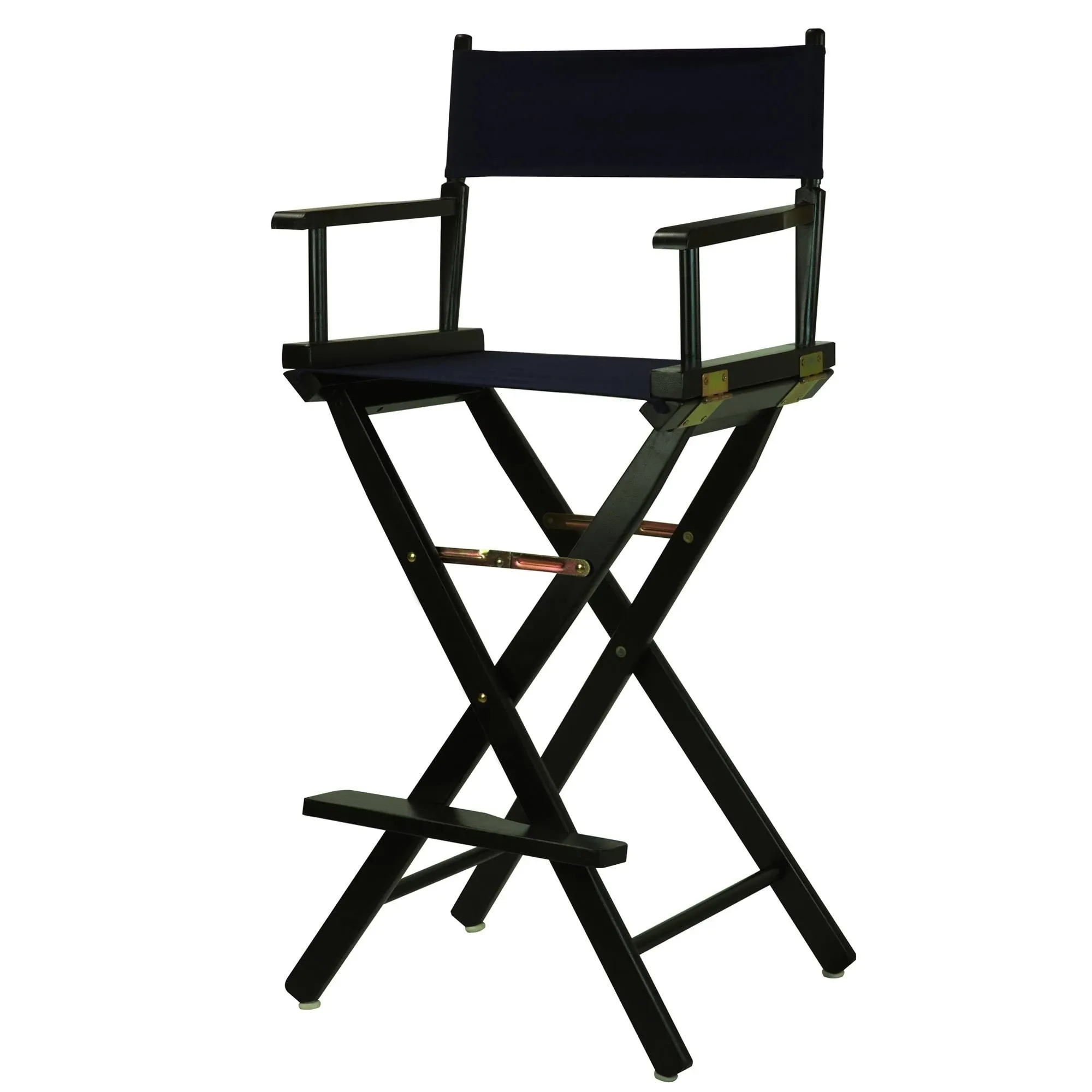 Casual Home 30" Director's Chair Black Frame, Navy Blue Canvas