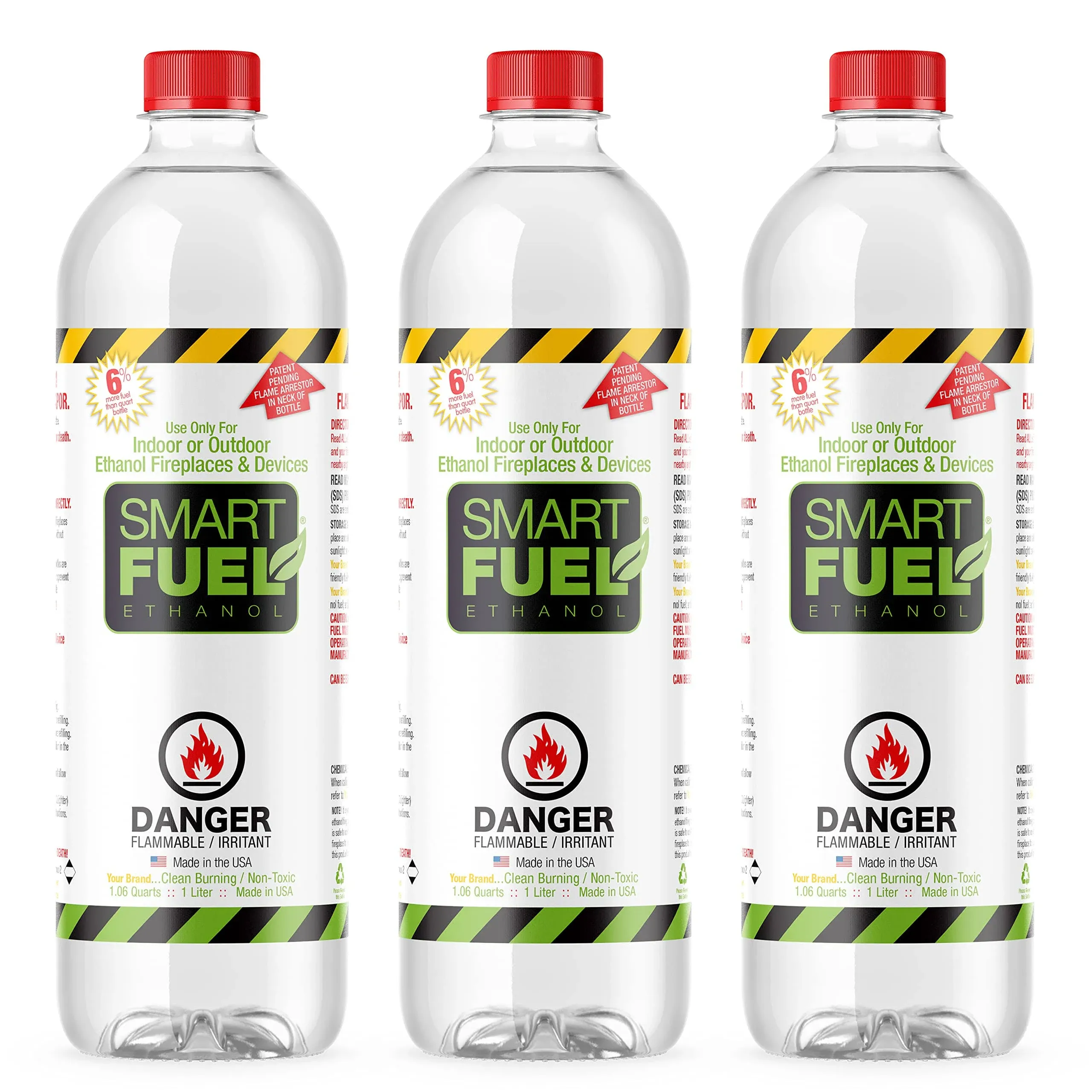 Smart Fuel Ethanol 3 x 1 Liter - High Purity Ethanol 1 Liter - Bioethanol Fuel ...