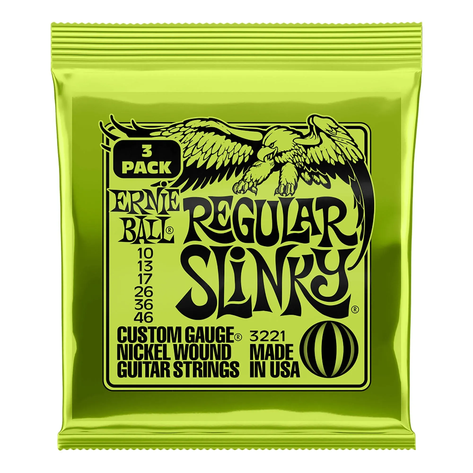 Ernie Ball EB3221 010-046 Regular Slinky / 3 Pack - 3 Saitensätze for E-Guitar