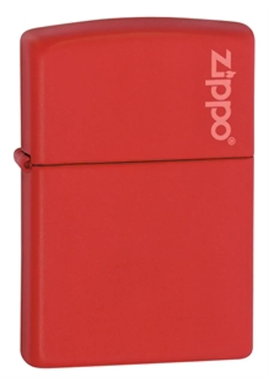 Zippo Logo Red Matte Lighter