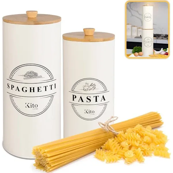 Kito Living Spaghetti and Pasta Containers with Airtight Lids, Pasta Spaghetti ...