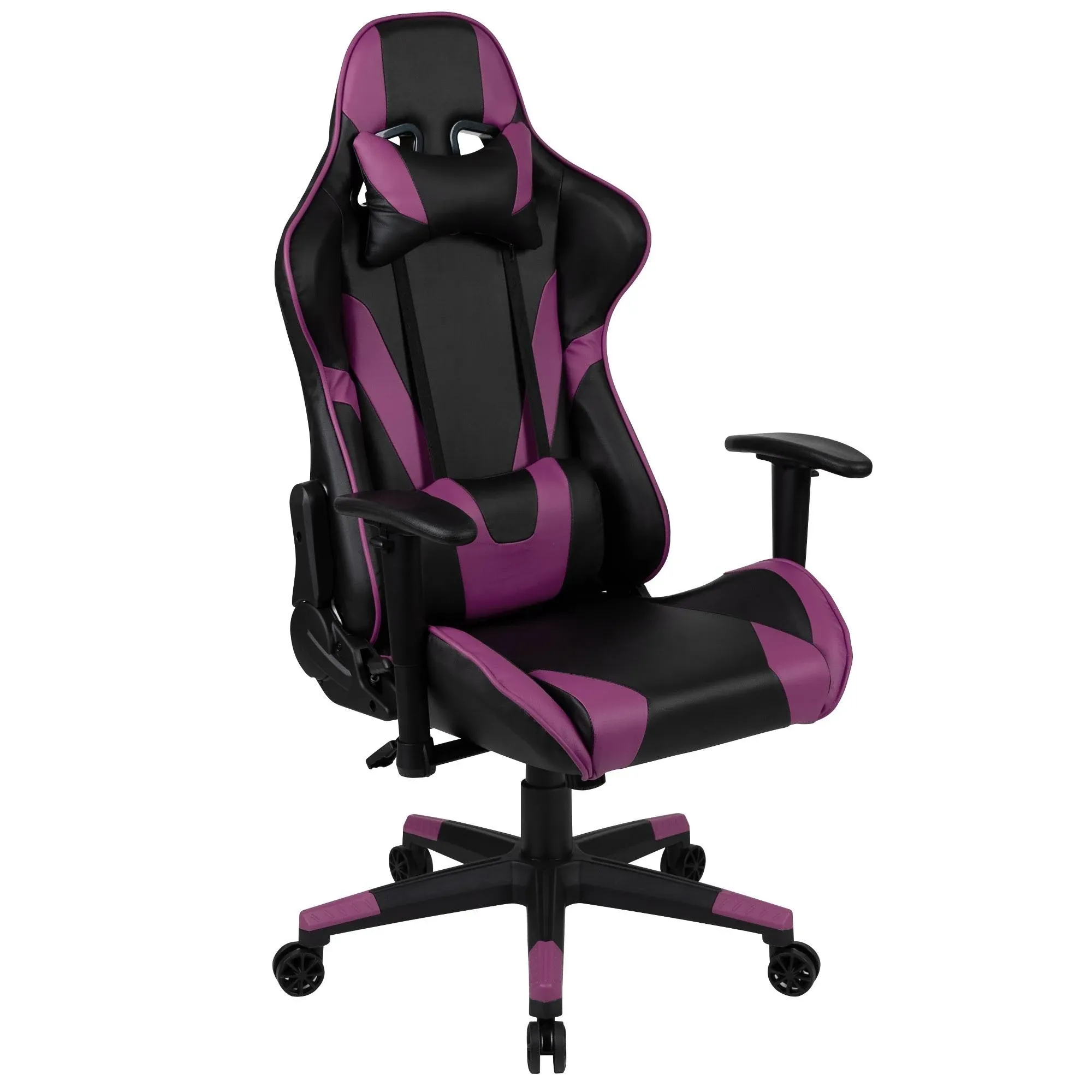 Flash Furniture CH-187230-1-PR-GG High-Back Fully Reclining Purple LeatherSoft Swivel Office Chair / Video Game Chair