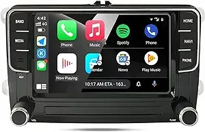 SCUMAXCON 7" Android 11 Car Stereo Radio Wireless Carplay Android Auto 2+32G 8-Core IPS Touch WiFi BT FM AM RDS GPS Navigation DSP-36EQ USB Multimedia Player for VW Golf Jetta Passat Caddy CC DZT027