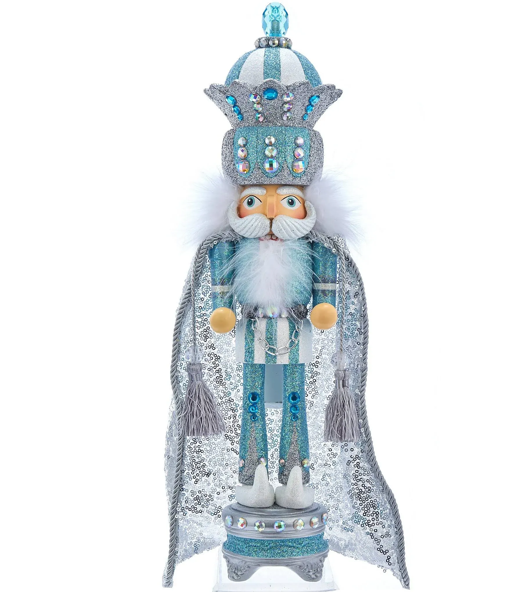 Kurt Adler 18.5" Hollywood Blue and Silver King Nutcracker