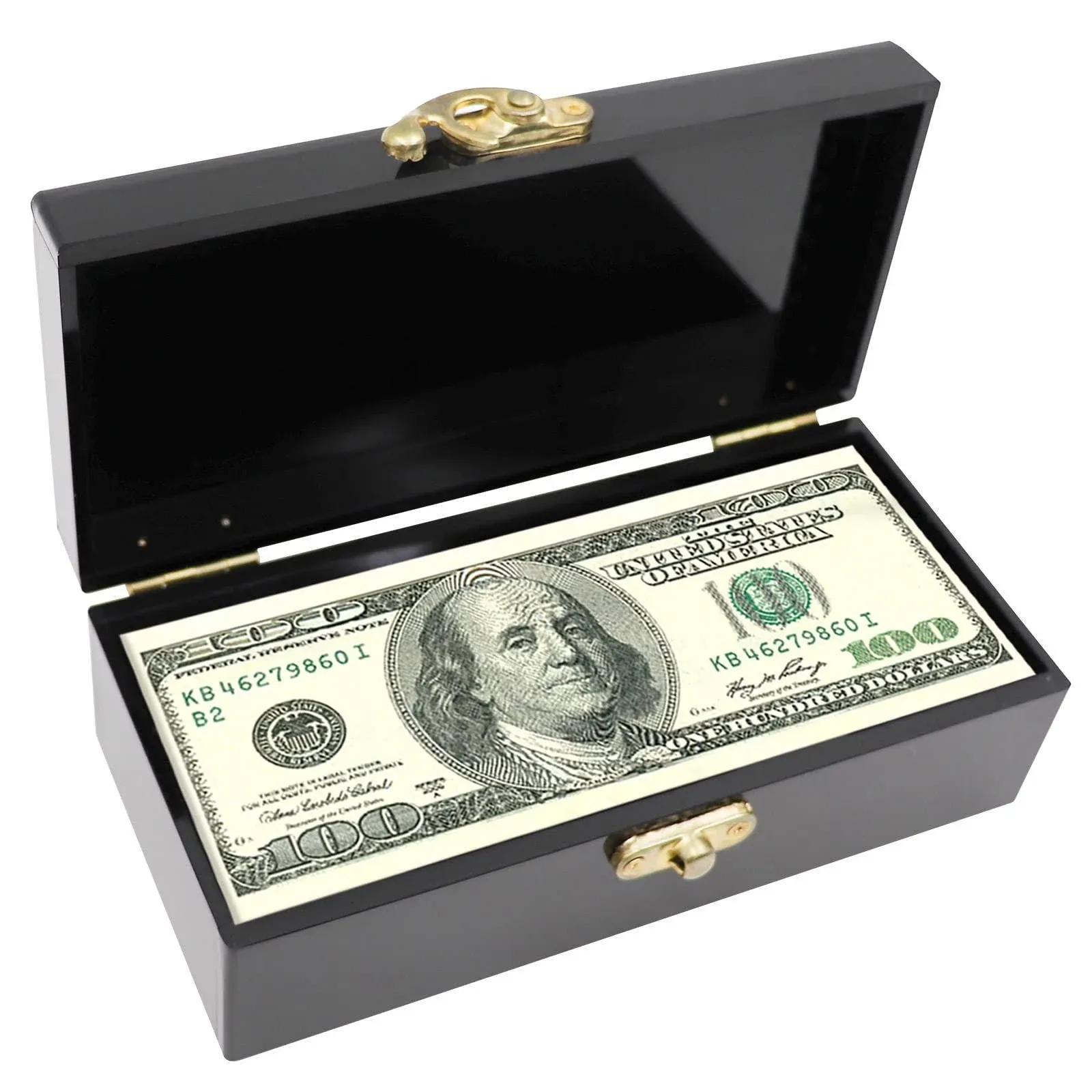 Dnoifne Black Acrylic Lockable Cash Box, Money Holder, Cash Organizer, Single Row ...